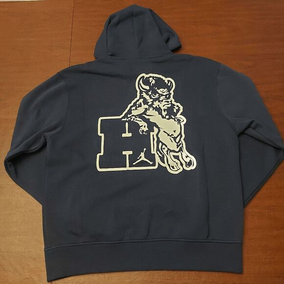 Jordan X Howard University Bisons Pullover Hoodie Navy Blue FJ9323-419 Men's M - Picture 2 of 3